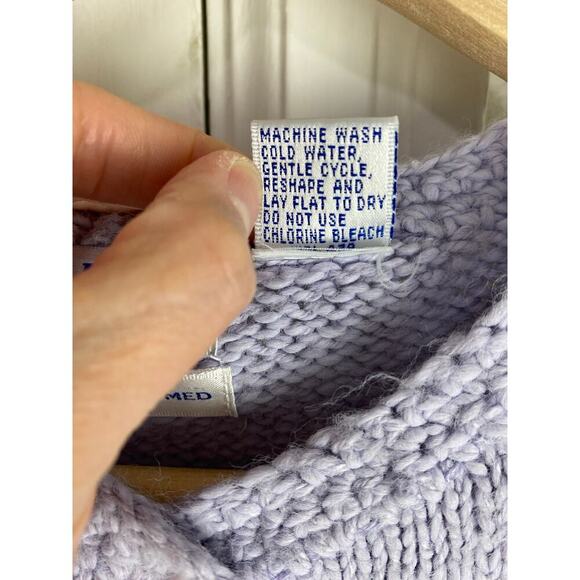 Leon Levin Women's S Lavendar Purple Hand Loomed Button Up Cardigan Sweater - Picture 3 of 5